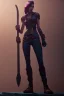 Placeholder: Jean, half man, half woman, holds a huge ax in his hand, and stands at the edge of the universe, steampunk, unreal 5, octane render, cinema4d, dynamic lighting, dramatic lighting, 4k, redshift render, highly detailed, hyper realistic