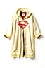 Placeholder: Men's Superman's SheIn Winter coat elegant inspired by Superman's emblem design beige tones with dual color on a white background, product catalog photography, soft spot lighting, depth of field, 4k –ar 3:5 –q 2