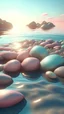 Placeholder: Seashore abstract, rocks, light reflection, pastel colors, hd, detailed, full 4k resolution