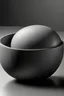 Placeholder: dark gray round, visually similar to concrete, soap container, which when placed lying down forms a bowl-shaped container