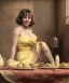 Placeholder: Ultra realistic photographic portrait, happy young Gina Lollobrigida woman sitting with arms resting on Italian kitchen table, pretty tortellini dish with olive oil and albahaca, renaissance style decoration, soft color, highly detailed, unreal engine 5, ray tracing, RTX, lumen lighting, ultra detail, volumetric lighting, high definition.