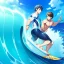 Placeholder: anime surf, anime boy, surfer boy, surfer, waves