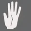 Placeholder: a simple logo of an hand thumb up, line, flat, vector icon