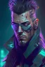 Placeholder: cyberpunk hero portrait man