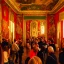 Placeholder: Celebration in a schloss, cheering people, Austrian aesthetic, warm colors, wooden floor, green walls, red, chiaroscuro, 8k, HD, cinematography, photorealistic, Cinematic, Color Grading, Ultra-Wide Angle, Depth of Field, hyper-detailed, beautifully color-coded, insane details, intricate details, beautifully color graded, Cinematic, Color Grading, Editorial Photography, Depth of Field, DOF, Tilt Blur, White Balance, 32k, Super-Resolution, Megapixel, ProPhoto RGB, VR, Halfrear Lighting, Backlight