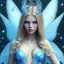 Placeholder: magnifique belle sexy fairy souriante avec de magnifiques ailes et des cheveux longs blonds,yeux bleus