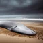 Placeholder: photograph of beautiful sperm whale washed up on shore, lifeless, debris, foamy wave, sand, rock, 8k resolution, high-quality, fine-detail, detailed matte, photography, illustration, digital art, Jeanloup Sieff, Moe Zoyari, Marc Adamus, Ann Prochilo, Romain Veillon