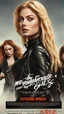 Placeholder: Poster for an action film called "The Motorbike Girls" starring Katherine McNamara, Margot Robbie and Georgia Henshaw wearing tight leather catsuits.