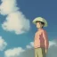 Placeholder: A boy looking at Sky while it's raining, mood, colorful, beautiful, high detail, high quality.