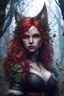 Placeholder: CAT GIRL, FANTASY, FORESTY, VINES, SOULLESS, FLUFFY TAIL, VIKING RED HAIR, METAL