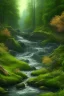 Placeholder: Generate an image of a serene forest scene with a river running through it.