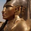 Placeholder: Egyptian bronze age warrior portrait, village, meditation, nile delta, sky, 8k quality