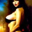 Placeholder: Drawing of beautiful face busty Vampirella,Sweet stare, balanciaga fashion clothe painting by gaston bussiere, greg rutkowski, yoji shinkawa, yoshitaka amano, tsutomu nihei, donato giancola, tim hildebrandt, oil on canvas, cinematic composition, extreme detail,fit full head inside picture,16k