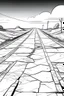 Placeholder: Outline art, no shading, cement mixeron the road, cartoon style, black and white, low detail, --ar 9:11