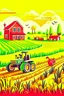 Placeholder: hand painted modern farming cartoon poster