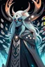 Placeholder: white blue hair winter cold sad frozen Eladrin Male icicle antlers beard druid