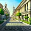 Placeholder: Beaux Arts+Neoclassical architecture,Vignola classicism+palladio+ colourful town+liveable street+beautiful Metropolis+detailed facades+tiles rooftops+green city,uphill road,trees on walkway,elegant avenue, biopunk+alphonse mucha, greg rutkowski,matte painting, cryengine, hyper detailed, felix kelly, fantasy art, seb mckinnon"