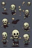 Placeholder: cute undead soul sprite sheet for animation (idle, run, jump movement)