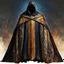 Placeholder: Closeup of an old, cloak that has been used by assassins and can help its user to merge with the shadows. Lightweight. On armor stand. No detailed background.Magical. Epic. Dramatic, highly detailed, digital painting, masterpiece