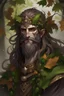 Placeholder: Generate character art for a wood elf, drawing inspiration from the classical image of Dionysus. Envision him with long, flowing dark hair and a beard, embodying the untamed allure associated with the god of wine and revelry. Give him body hair to match his beard. Embrace the Dionysian spirit by infusing the artwork with symbols of celebration. Grape leaves or goblets of wines