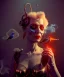 Placeholder: Surreal, steampunk , , cabaret scene. Russian old woman. Sweat, Birds, Feather, smoking, happy, hot, color fog, people background, highly detailed, concept art, unreal engine 5, god rays, ray tracing, RTX, lumen lighting, ultra detail, volumetric lighting, 3d, finely drawn, high definition, high resolution.