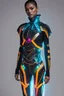 Placeholder: futuristic clothing with glowing and colorful details