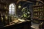 Placeholder: the lab of an argonian artificer in a fantasy realm