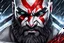 Placeholder: Kratos in 8k 2D anime realistic drawing style, neon, close picture, rain, highly detailed, high details, detailed portrait, masterpiece,ultra detailed, ultra quality