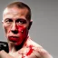 Placeholder: Georges st pierre with a shotgun in a zombie apocalypse context