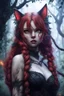 Placeholder: CAT GIRL, FANTASY, FORESTY, VINES, SOULLESS, FLUFFY TAIL, RED HAIR, BRAIDS, METAL