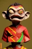 Placeholder: smeagol in Kente cloth, cinematic, ghana colours, african pattern, engraved, high detail