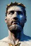 Placeholder: Ultra Realistic image, Roman sculpture, white marble material, Lionel Messi, gold crown of natural thorns, god crown, Renaissance style, sun rays background, waist up portrait, epic, celestial, cinematic lighting, God lights, 4k resolution, smooth details, soft lighting, unreal engine 5, art station, substance 3d.