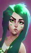 Placeholder: girl, cute, beautiful, green hair