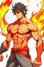 Placeholder: The same photo anime with medium muscles ,katana sword