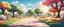 Placeholder: Background: beautiful colorful city park on a bright sunny day landscape, picnic table, clouds, spring flowers, trees, 3D vector cartoon asset, mobile game cartoon stylized, clean Details: colorful flowers, far-off trees, paved pathway. Camera: side angle, 45° downward, 35 mm. Lighting: high noon sun, LED lights. cartoon style