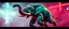 Placeholder: cute pen outline with some neon airbrush, let create a crazy wild elephant doing dangerous stuff - dynamic camera push-in revealing intricate details in motion. Epic cinematic wide-angle camera swoops down, hazy neon background with gritty border