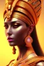 Placeholder: A beautiful portrait of Pharaonic queen , high key lighting, volumetric light high details psychedelic background