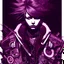 Placeholder: beautiful punk girl, hyper detailed, hyperdetailed, intricately detailed, illustration by <kilian eng> <Yoji Shinkawa>, purple tones,