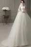 Placeholder: Long Luxurious White Wedding Dress