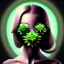 Placeholder: marijuana eyeballs in a woman