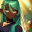 Placeholder: Clear focus, 8k, high quality, detailed, beautiful lighting, girl, vibrant colors, black long hair, vibrant golden eyes, dark skin, elf