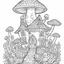 Placeholder: A fairy house Meadow Mirage, coloring page, exact shape, real image, minimal lines, white back ground color, real style, realistic, minimalistic, minimal black line art, line art, crisp line art, unique coloring sheet, outlined, outline, crisp, crisp line edges, illustration, thin lines, crisp clear lines, line art, clean line art, unique, 8k, no colors, no dark color, no black color, avoid thick black, minimalistic line edges, white back ground,