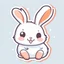 Placeholder: cute rabbit sticker template