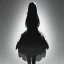 Placeholder: clear focus,high resolution, silhouette red, flat shading, (solo)