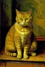 Placeholder: Portrait of a cat by Van Gogh