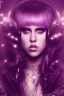 Placeholder: danish singer mø, high light , purple tones, steampunk