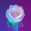 Placeholder: transparent multicolor crystal rose