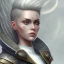 Placeholder: fantasy setting, half-hawk haircut woman