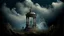 Placeholder: Dreamy mythological picture with the water well in the clouds