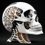 Placeholder: 3D rendering of Expressively detailed and intricate of a hyperrealistic “glossy white vuscular”: side view, scientific, single object, black background, octane render, 8k post-production, detailled metalic bones, artstation: award-winning: professional portrait: atmospheric: commanding: fantastical: clarity: 16k: ultra quality: striking: brilliance: stunning colors: amazing depth